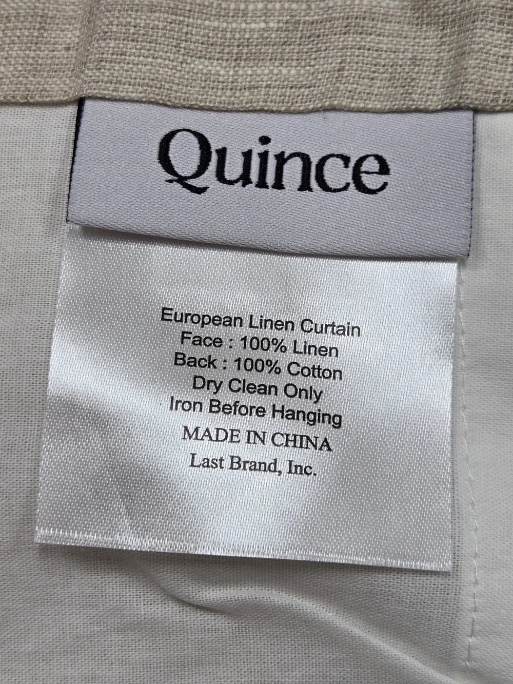 NWT QUINCE Set Of 2 48x96 European Linen Curtains Flax 0032